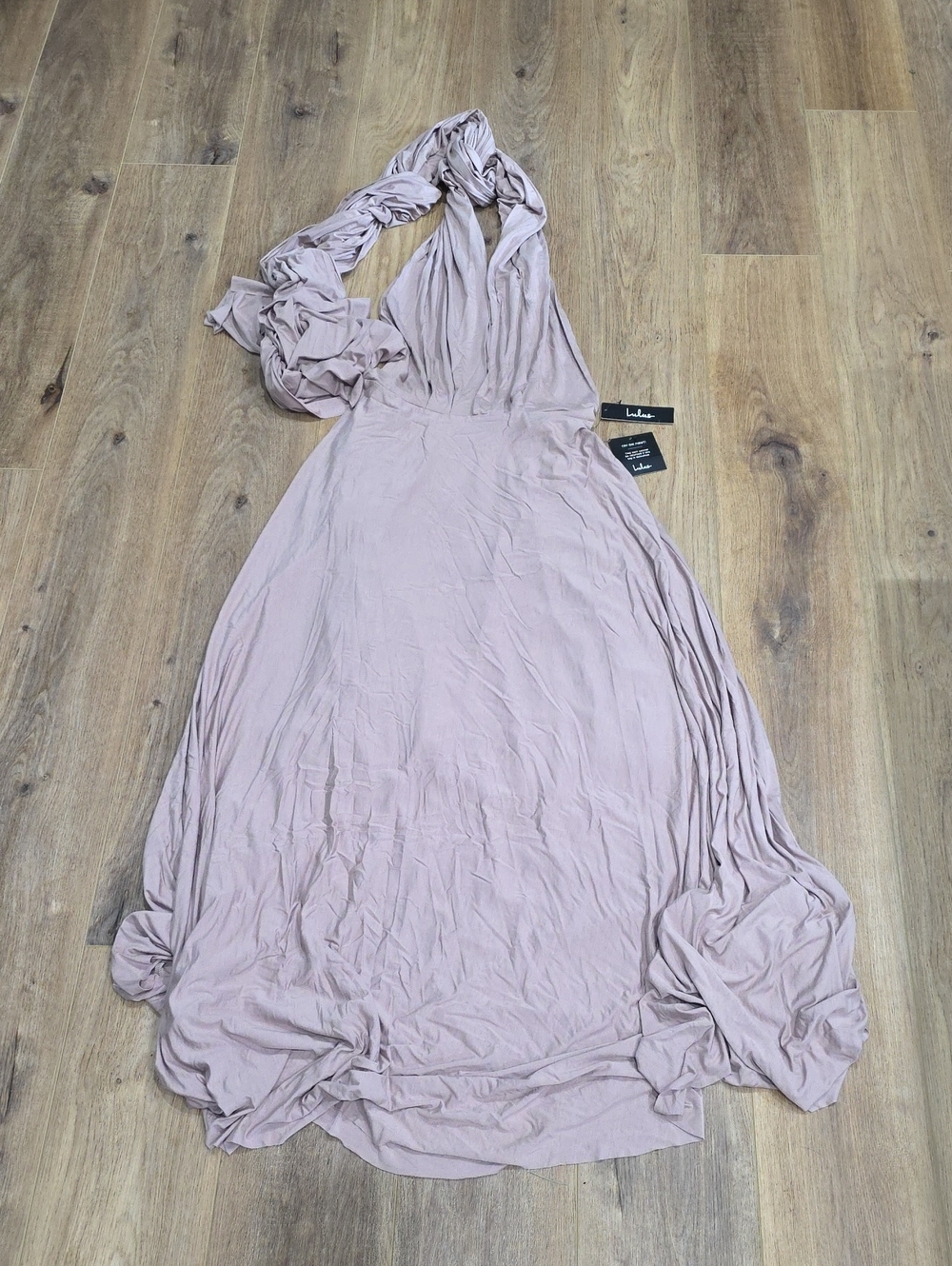 NWT Lulus Taupe Tricks Of The Trade Convertable Maxi Dress Size Large